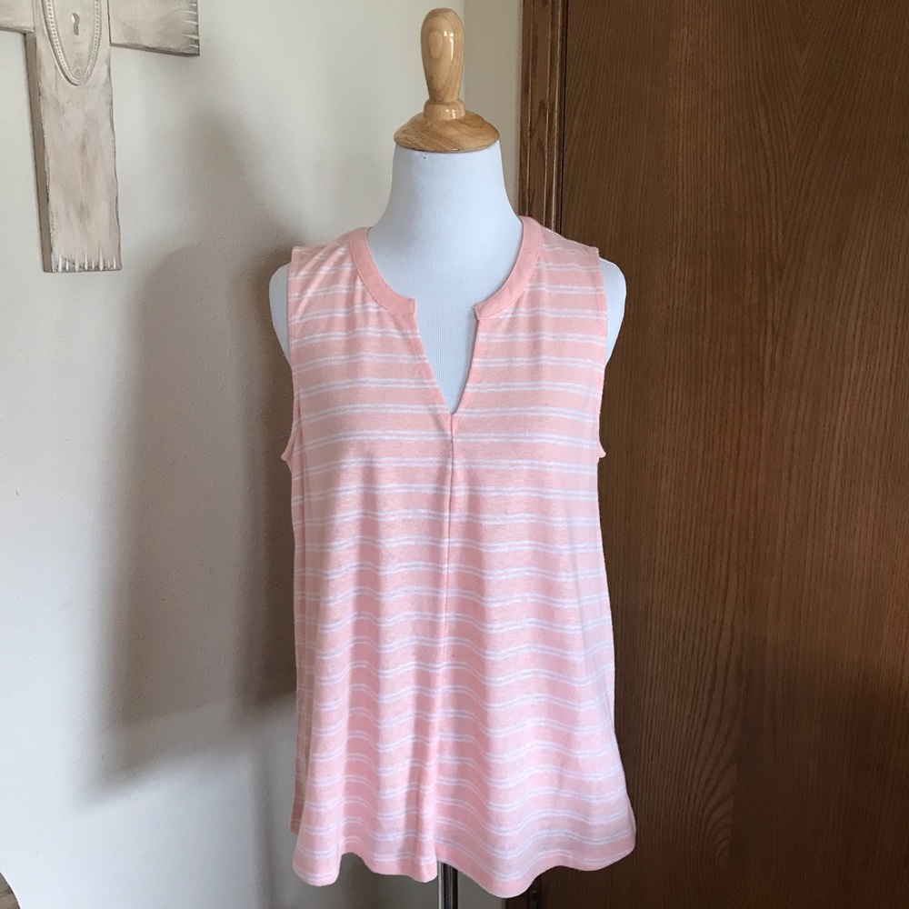 NWT Old Navy Light Pink and White Striped Tank